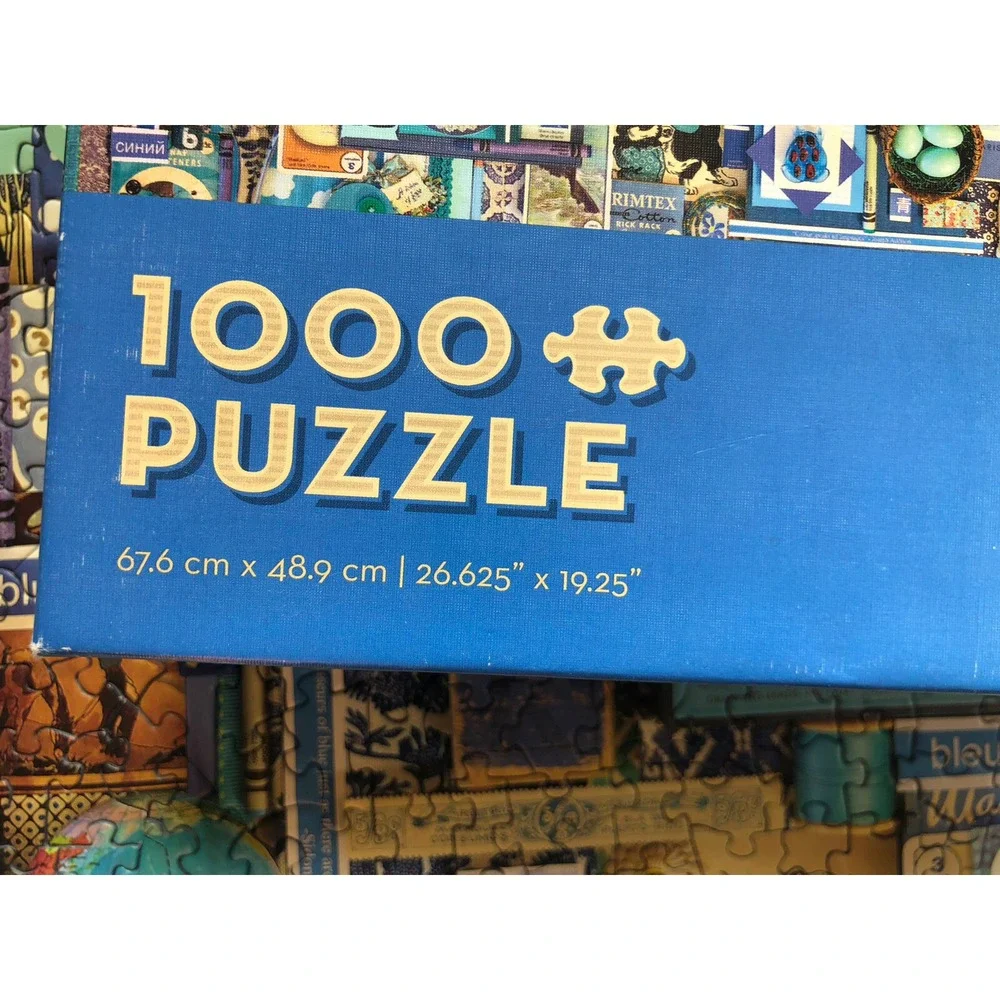 Cobble Hill Blue Jigsaw Puzzle 1000 Piece Complete